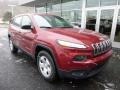 Deep Cherry Red Crystal Pearl 2014 Jeep Cherokee Sport 4x4 Exterior