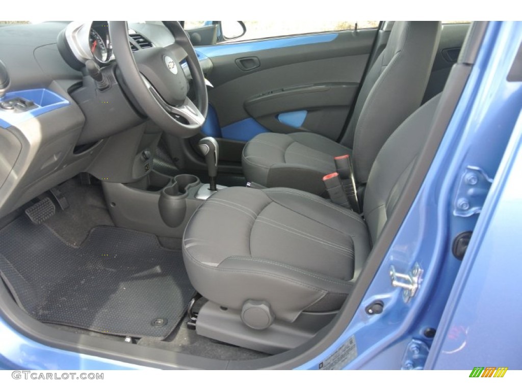 Silver/Blue Interior 2014 Chevrolet Spark LT Photo #89324893