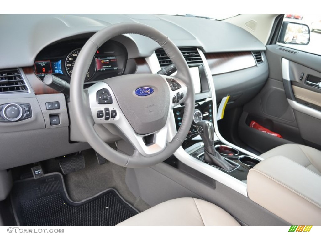 Medium Light Stone Interior 2014 Ford Edge Limited Photo #89325158