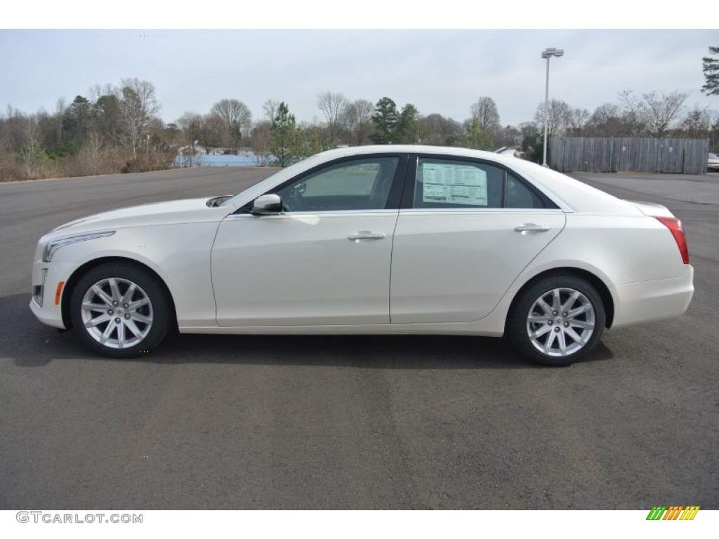 White Diamond Tricoat 2014 Cadillac CTS Luxury Sedan Exterior Photo #89325470