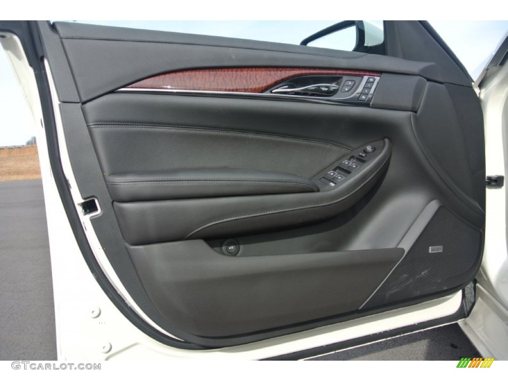 2014 Cadillac CTS Luxury Sedan Jet Black/Jet Black Door Panel Photo #89325536
