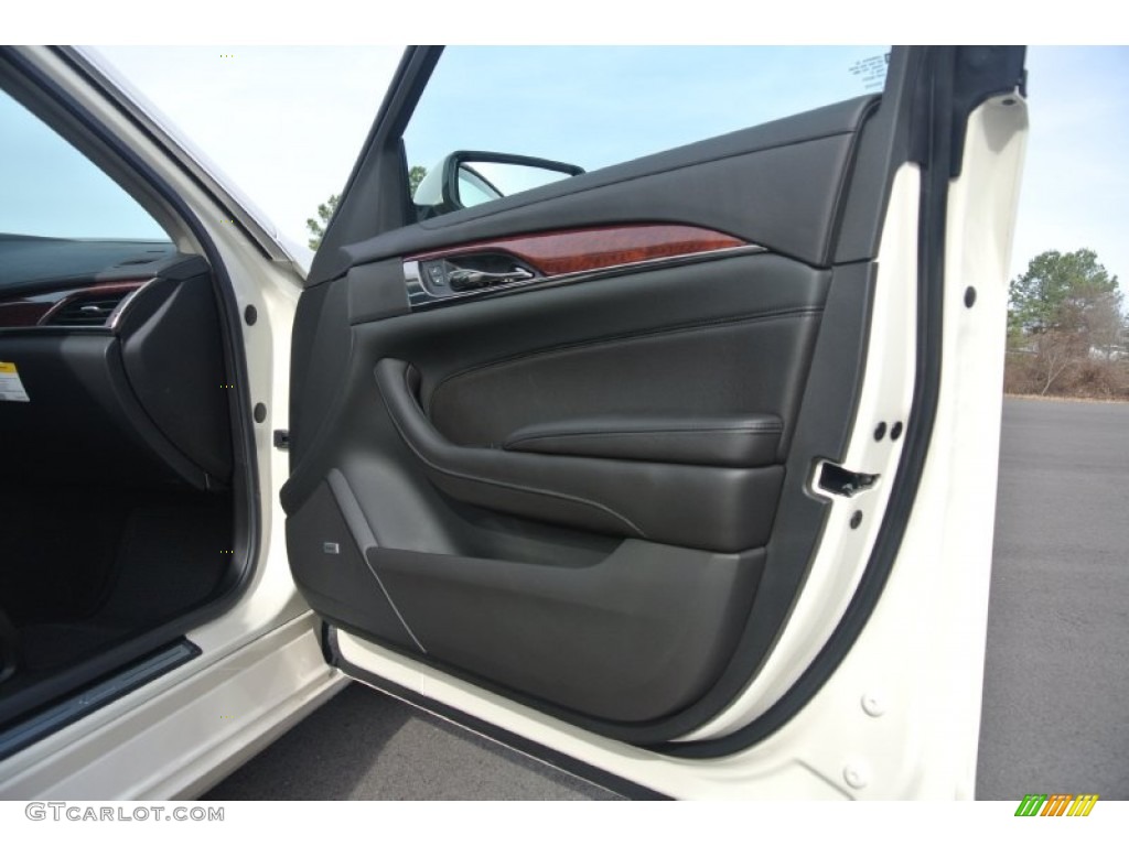 2014 Cadillac CTS Luxury Sedan Jet Black/Jet Black Door Panel Photo #89325739