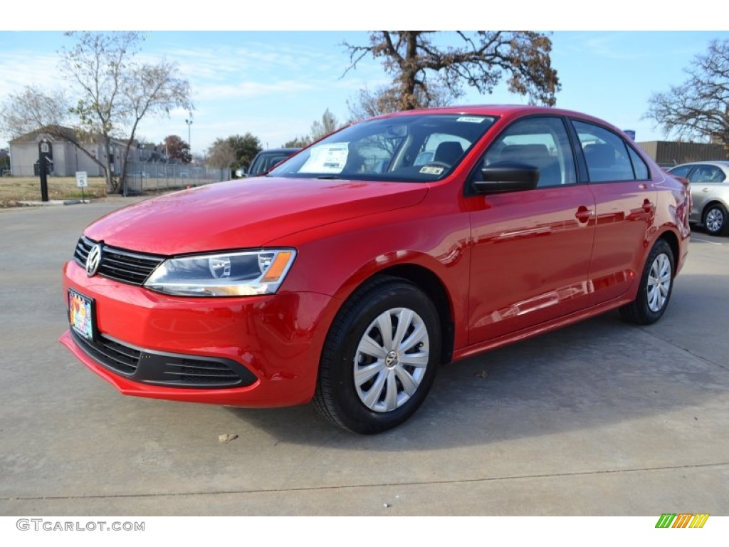 2014 Jetta S Sedan - Tornado Red / Titan Black photo #1