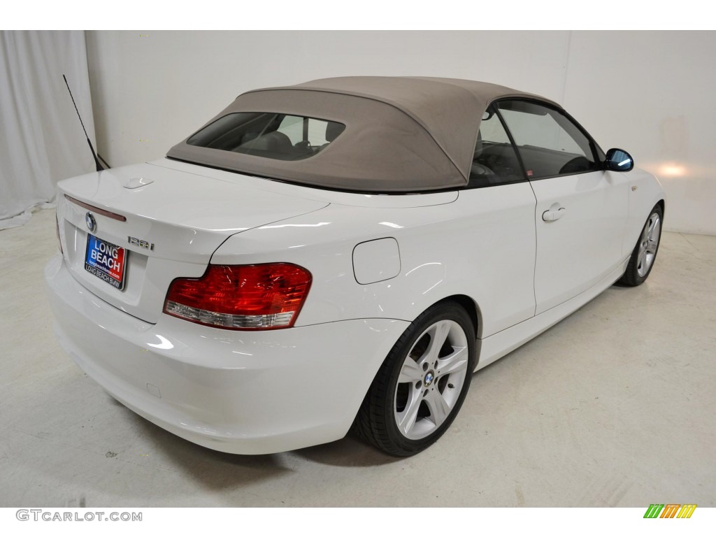 2008 1 Series 128i Convertible - Alpine White / Savanna Beige photo #5