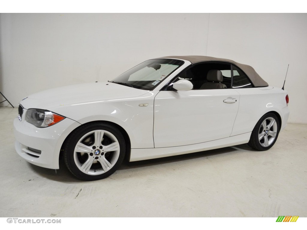 2008 1 Series 128i Convertible - Alpine White / Savanna Beige photo #8
