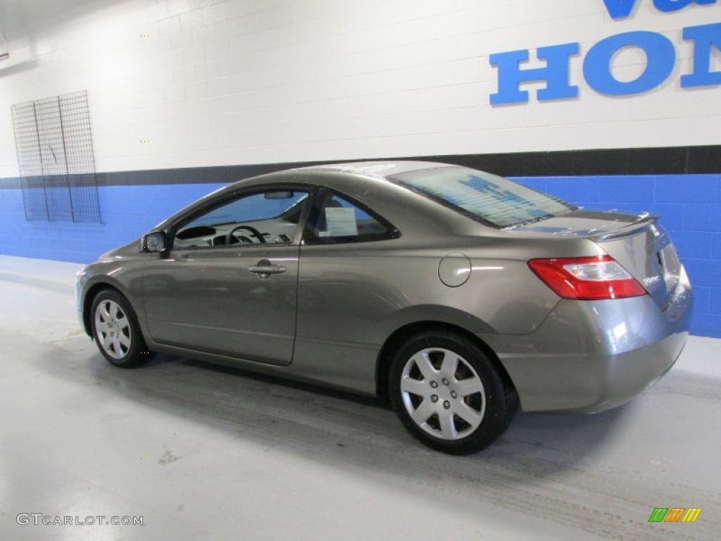 2006 Civic LX Coupe - Galaxy Gray Metallic / Gray photo #2