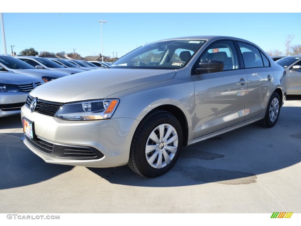 2014 Jetta S Sedan - Moonrock Silver Metallic / Latte Macchiato photo #1