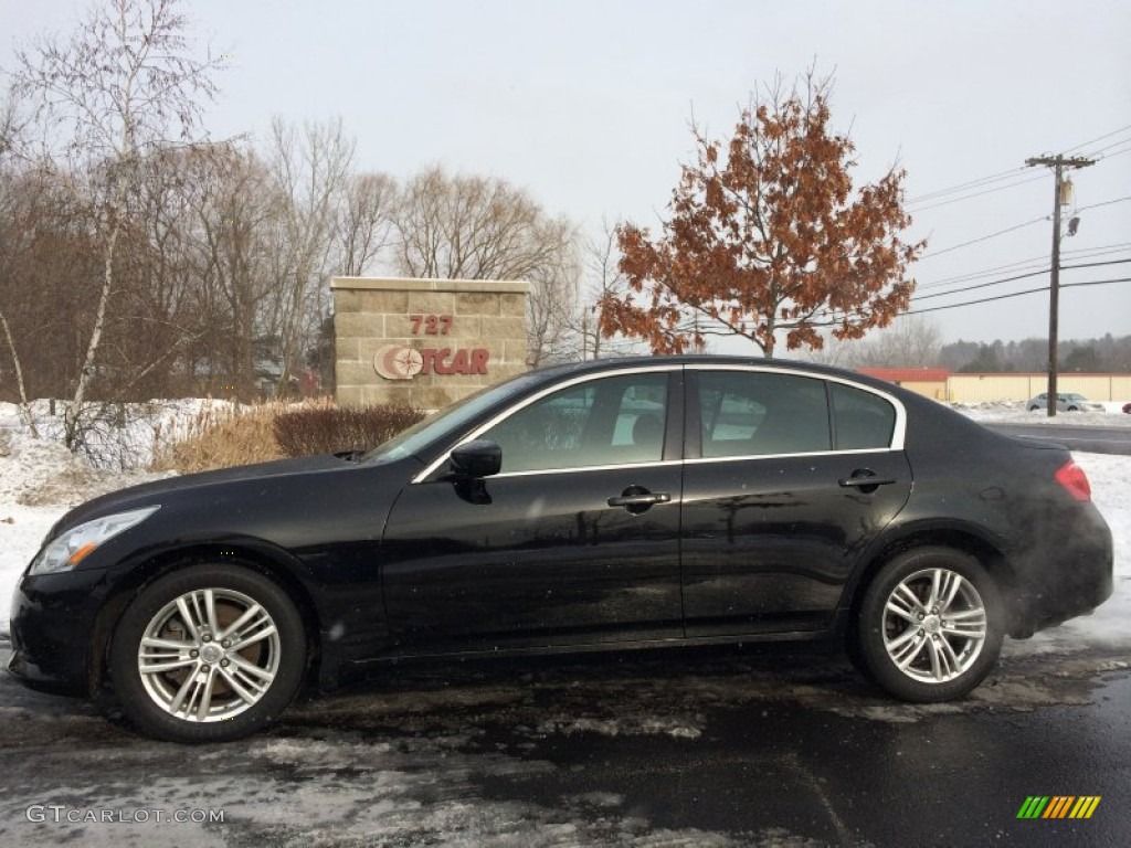 2010 G 37 x AWD Sedan - Obsidian Black / Graphite photo #1