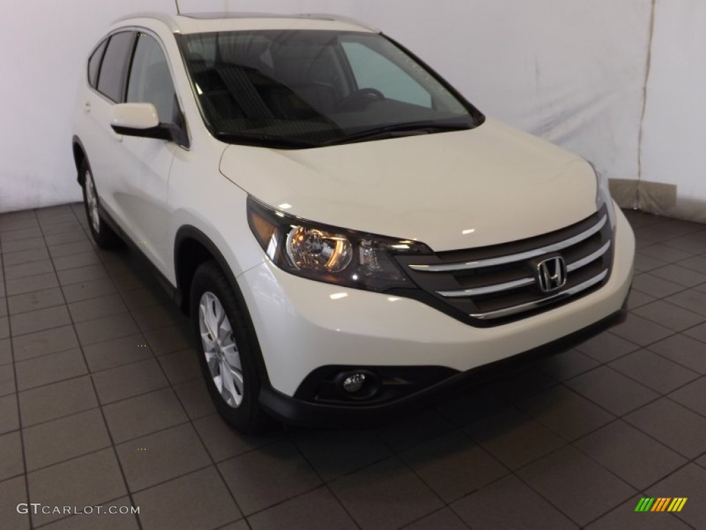 2014 CR-V EX-L - White Diamond Pearl / Beige photo #1