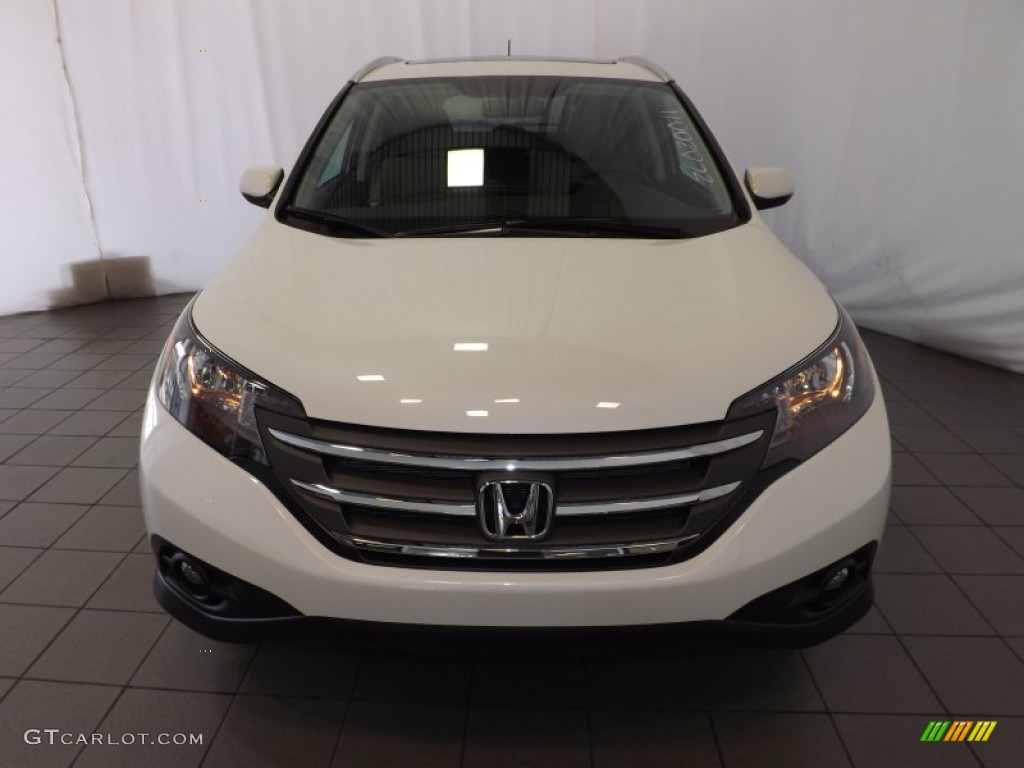 2014 CR-V EX-L - White Diamond Pearl / Beige photo #2