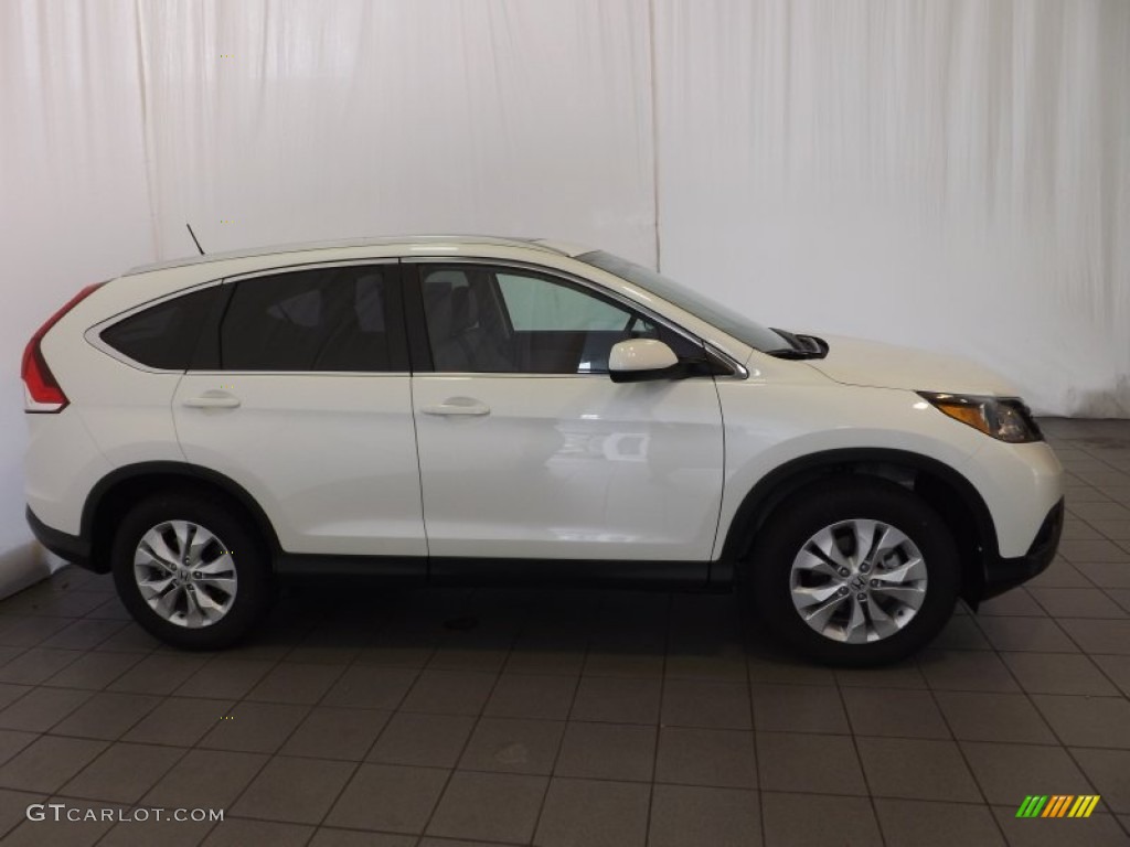 2014 CR-V EX-L - White Diamond Pearl / Beige photo #5