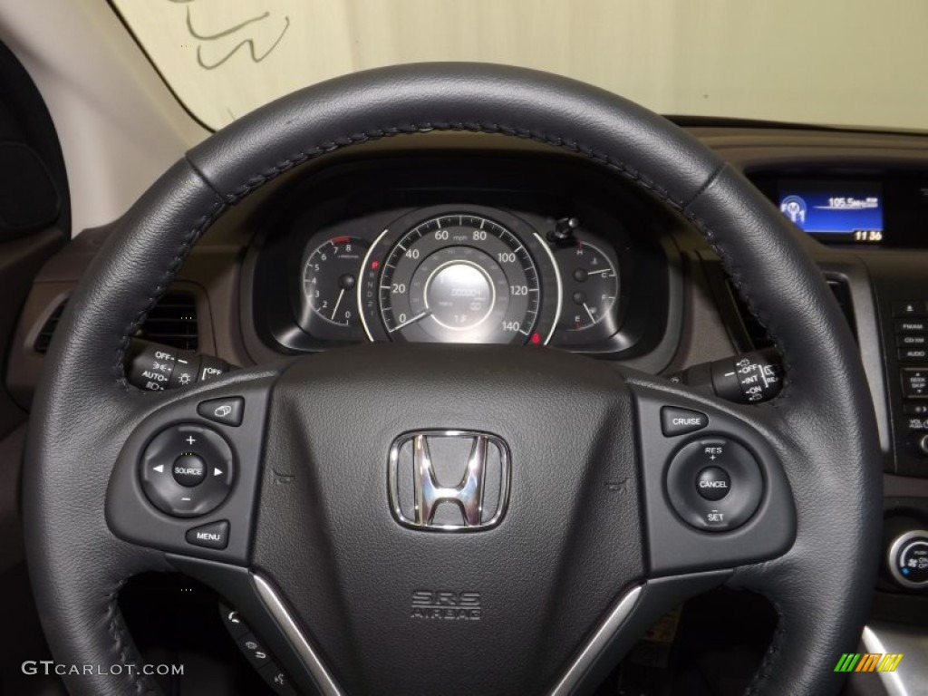 2014 CR-V EX-L - White Diamond Pearl / Beige photo #20