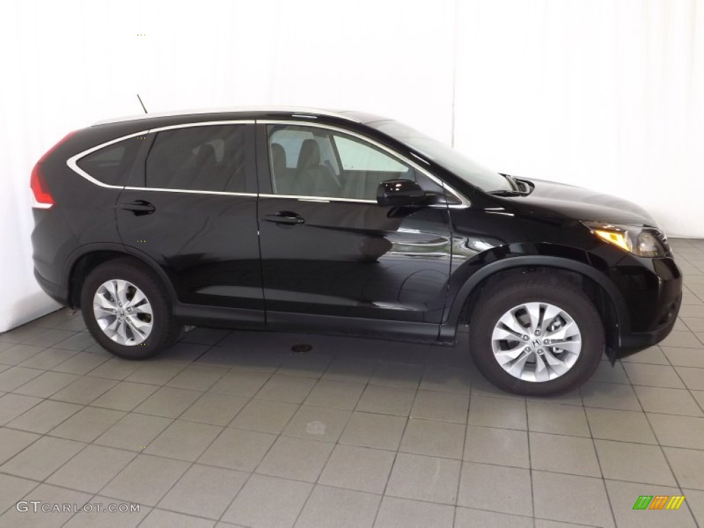 2014 CR-V EX-L - Crystal Black Pearl / Black photo #5