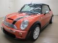 2005 Hot Orange Metallic Mini Cooper S Convertible  photo #3