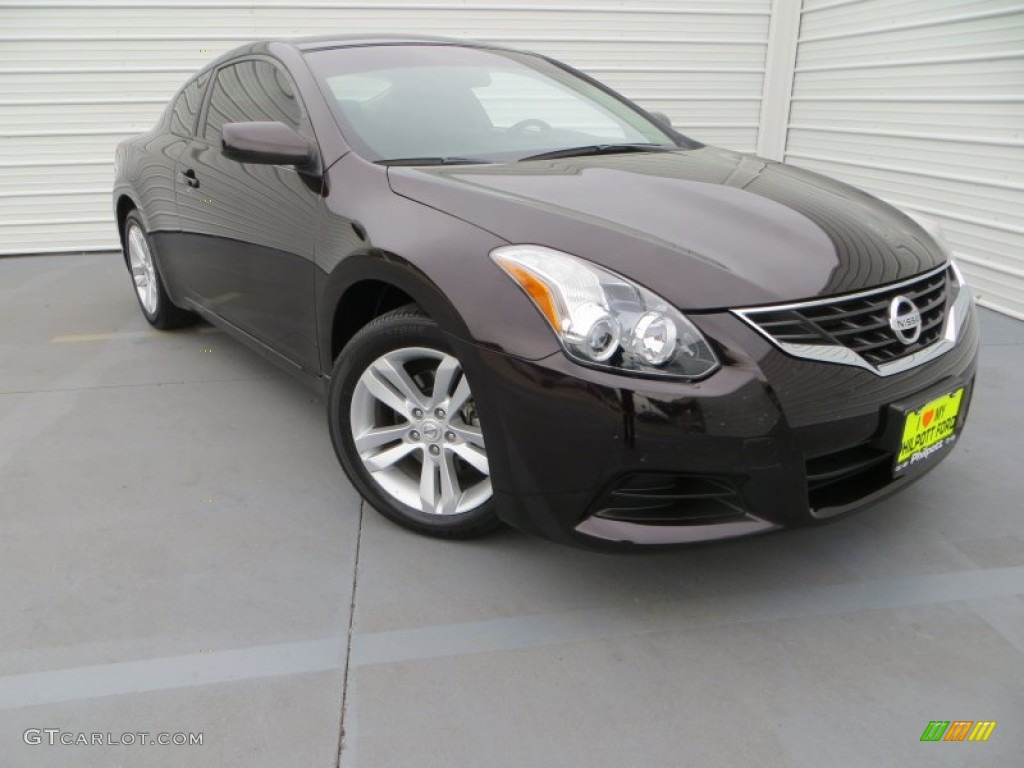 2012 Altima 2.5 S Coupe - Crimson Black / Charcoal photo #2