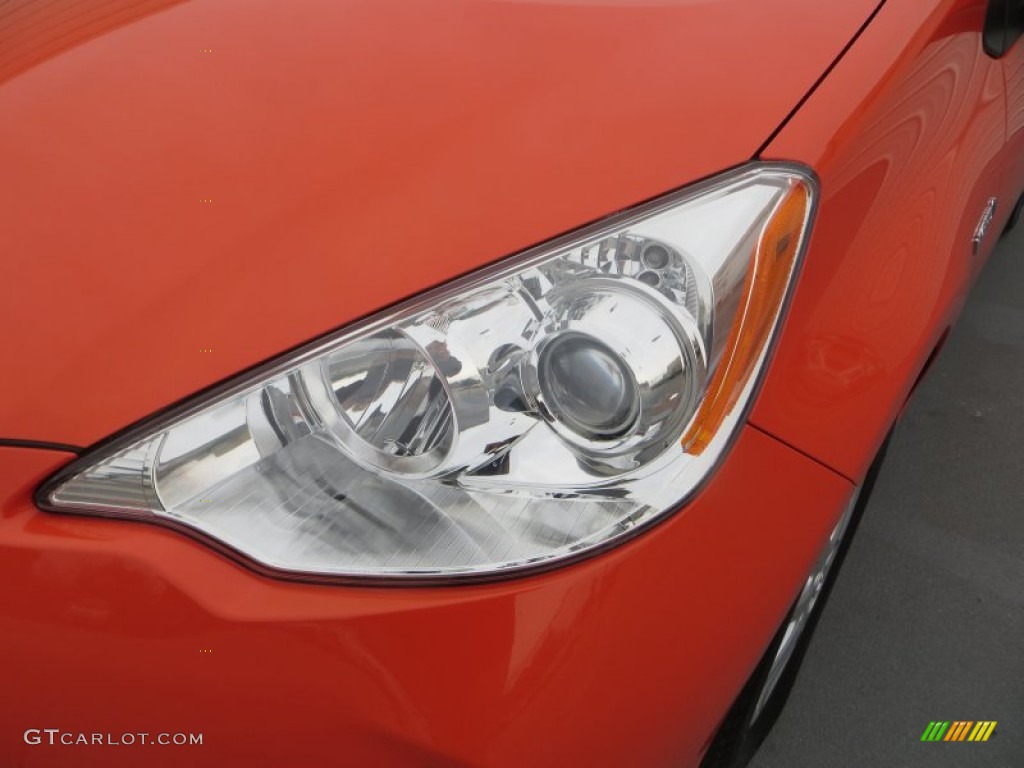 2012 Prius c Hybrid Three - Habanero / Light Blue Gray/Black photo #8