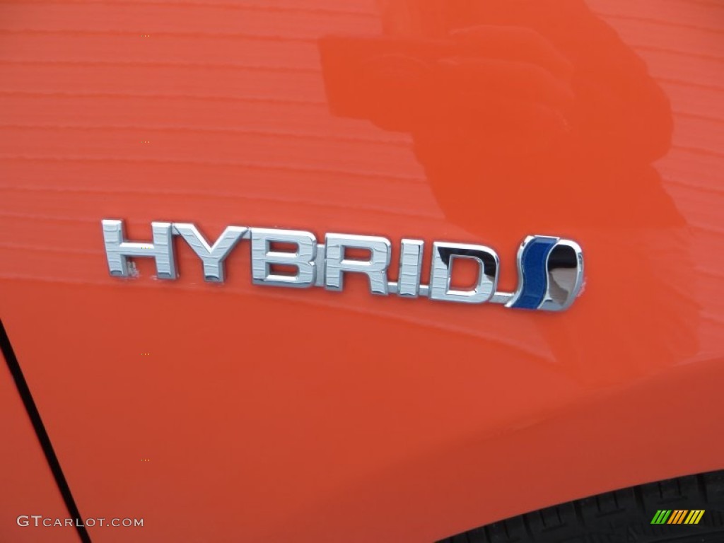 2012 Prius c Hybrid Three - Habanero / Light Blue Gray/Black photo #14