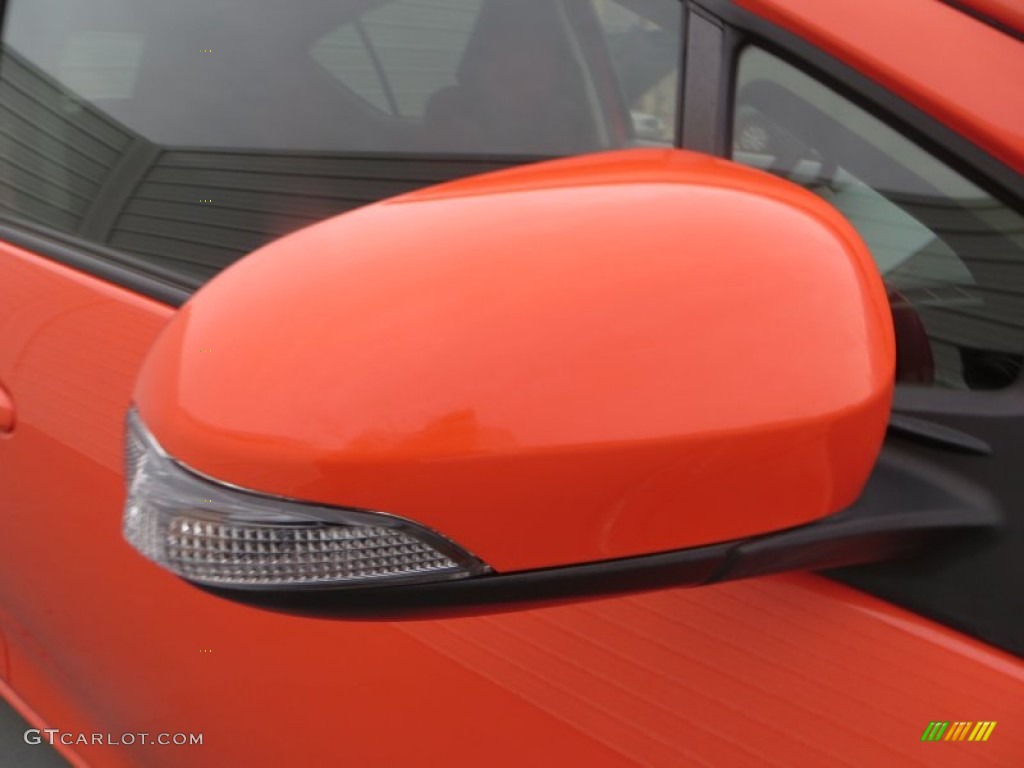 2012 Prius c Hybrid Three - Habanero / Light Blue Gray/Black photo #15