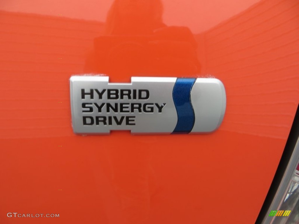 2012 Prius c Hybrid Three - Habanero / Light Blue Gray/Black photo #18