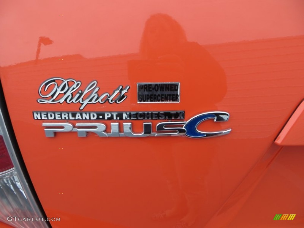 2012 Prius c Hybrid Three - Habanero / Light Blue Gray/Black photo #20