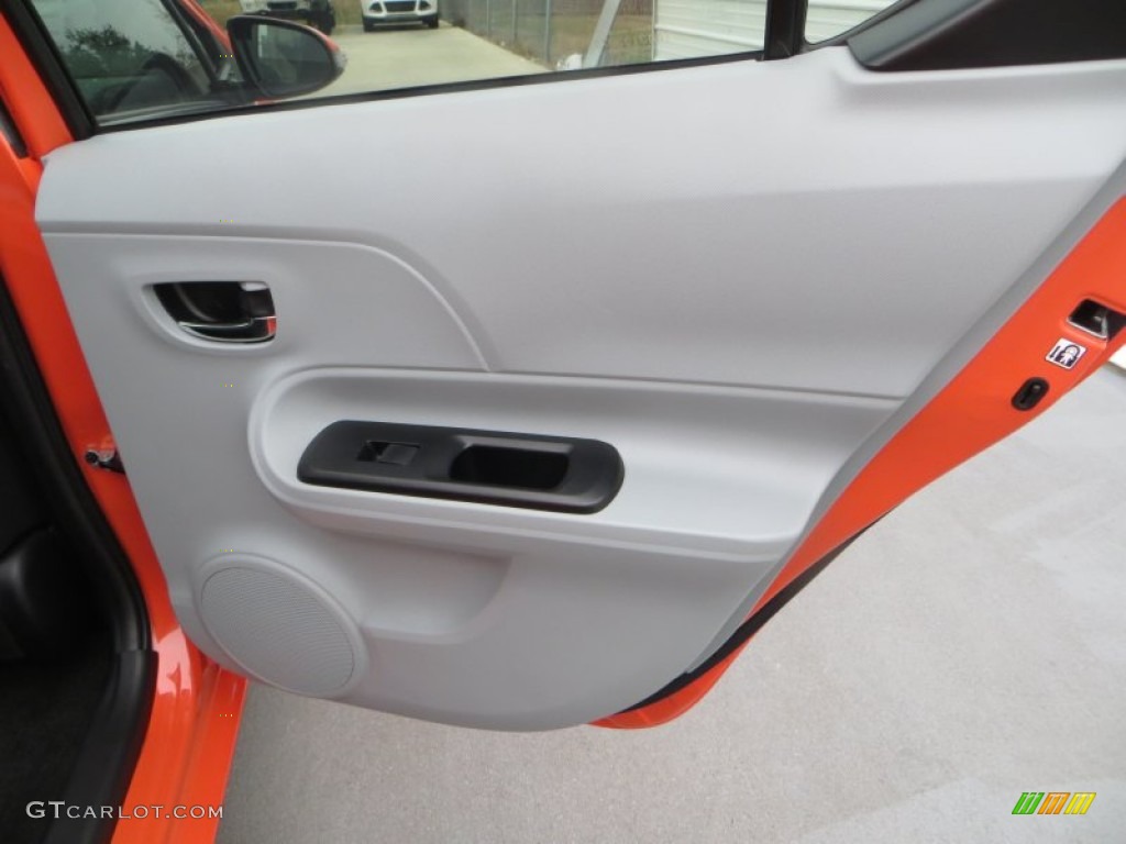 2012 Prius c Hybrid Three - Habanero / Light Blue Gray/Black photo #26