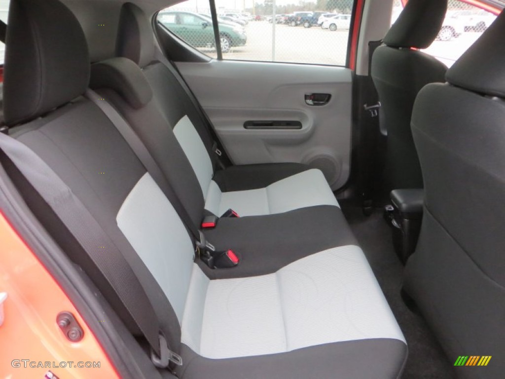2012 Prius c Hybrid Three - Habanero / Light Blue Gray/Black photo #27
