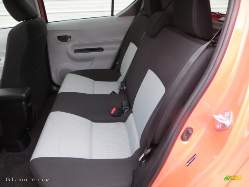 2012 Prius c Hybrid Three - Habanero / Light Blue Gray/Black photo #30