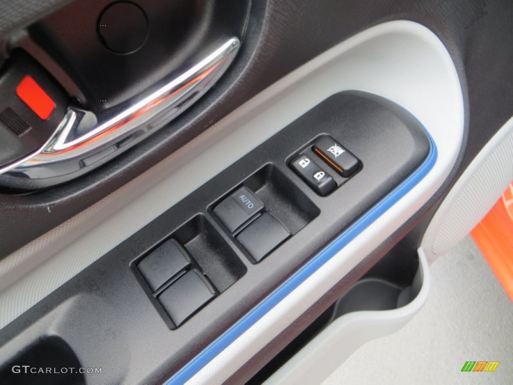 2012 Prius c Hybrid Three - Habanero / Light Blue Gray/Black photo #32