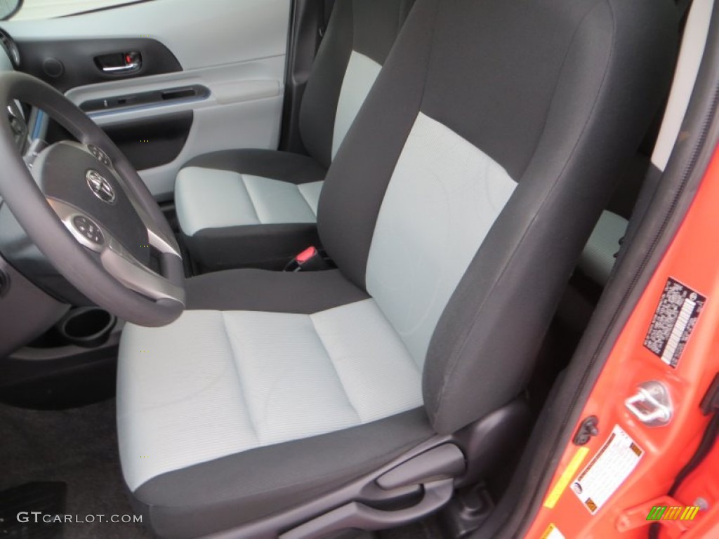 2012 Prius c Hybrid Three - Habanero / Light Blue Gray/Black photo #33