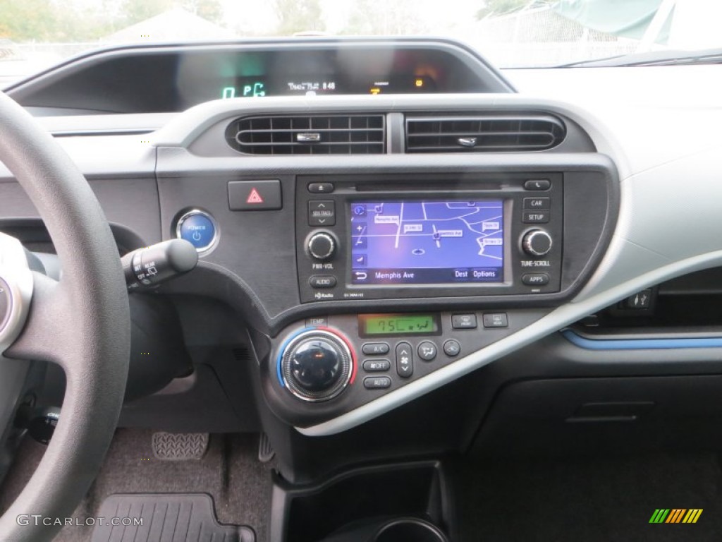 2012 Prius c Hybrid Three - Habanero / Light Blue Gray/Black photo #36