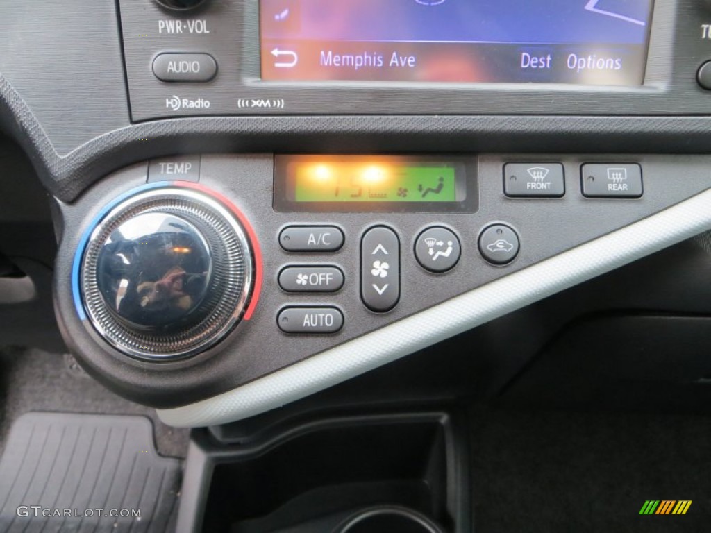 2012 Prius c Hybrid Three - Habanero / Light Blue Gray/Black photo #38