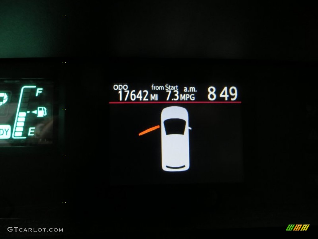 2012 Prius c Hybrid Three - Habanero / Light Blue Gray/Black photo #44