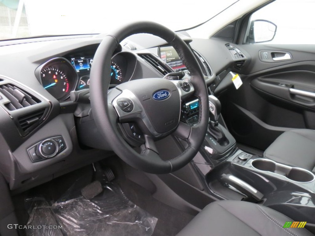Charcoal Black Interior 2014 Ford Escape Titanium 1.6L EcoBoost Photo #89334437