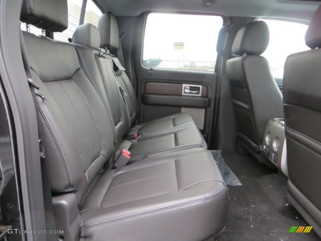 Black Interior 2014 Ford F150 Lariat SuperCrew 4x4 Photo #89334941