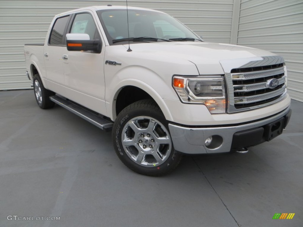 2014 F150 Lariat SuperCrew 4x4 - White Platinum / Steel Grey photo #1