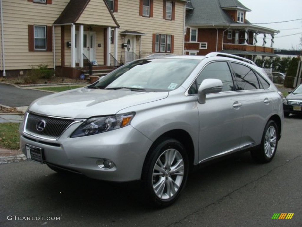 2010 RX 450h AWD Hybrid - Tungsten Silver Pearl / Black/Brown Walnut photo #1