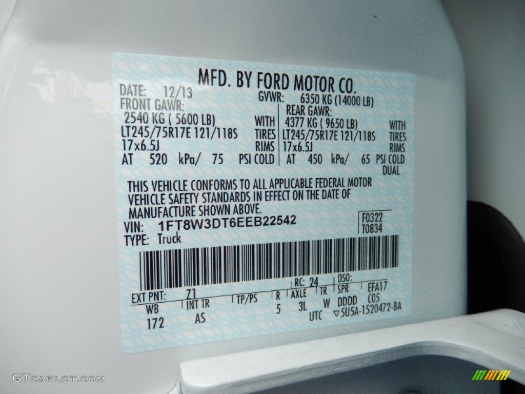 2014 F350 Super Duty XL Crew Cab 4x4 Dually - Oxford White / Steel photo #11