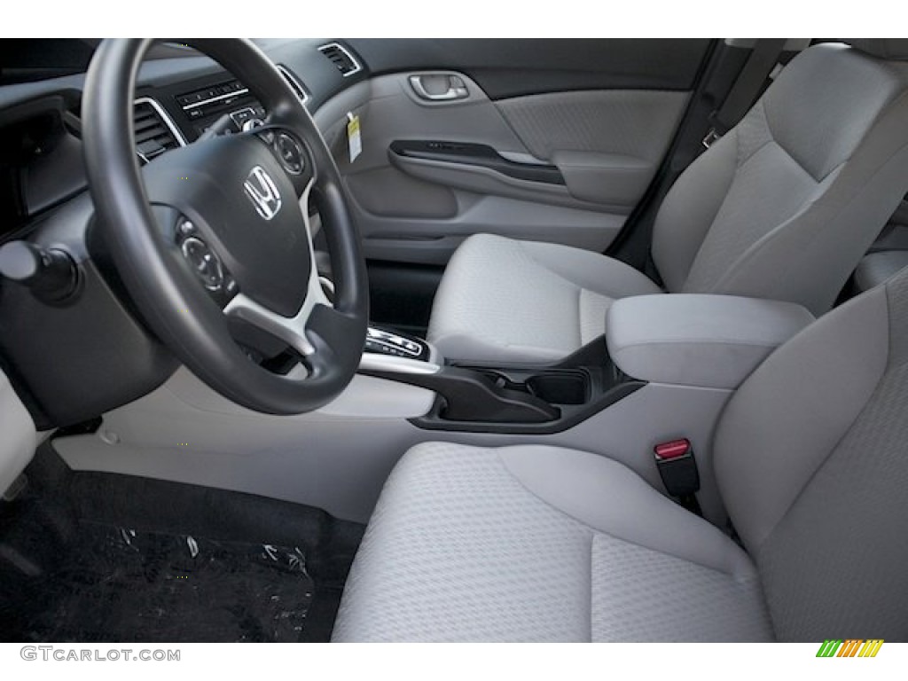 Gray Interior 2014 Honda Civic LX Sedan Photo #89338521