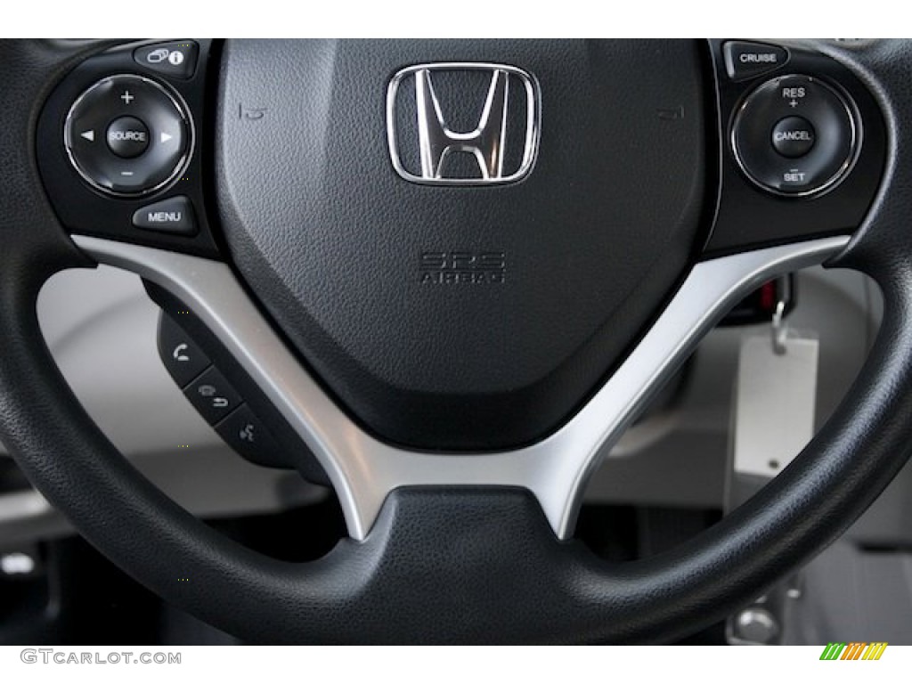 2014 Honda Civic LX Sedan Gray Steering Wheel Photo #89338543