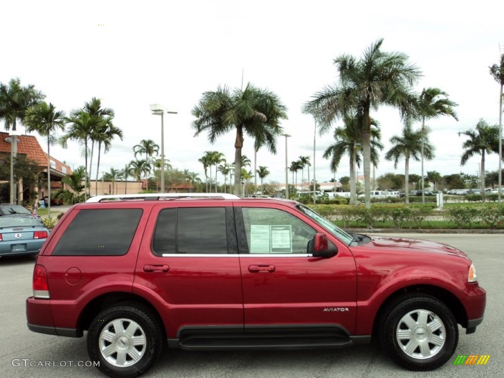 2003 Aviator Luxury - Vivid Red Metallic / Light Parchment photo #5