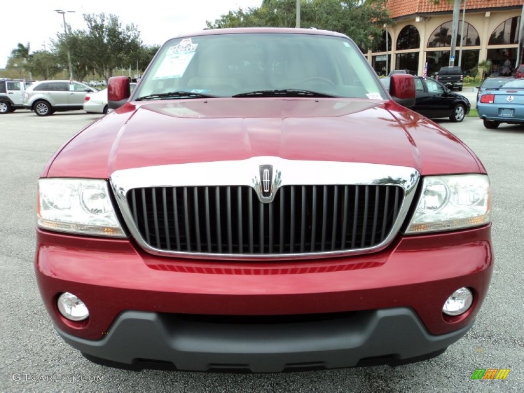 2003 Aviator Luxury - Vivid Red Metallic / Light Parchment photo #15