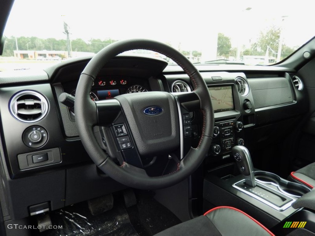 2014 Ford F150 FX2 Tremor Regular Cab FX Appearance Black Leather/Alcantara Dashboard Photo #89345053