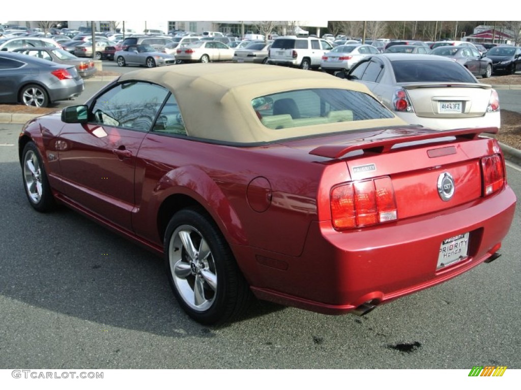 2006 Mustang GT Premium Convertible - Redfire Metallic / Light Parchment photo #4