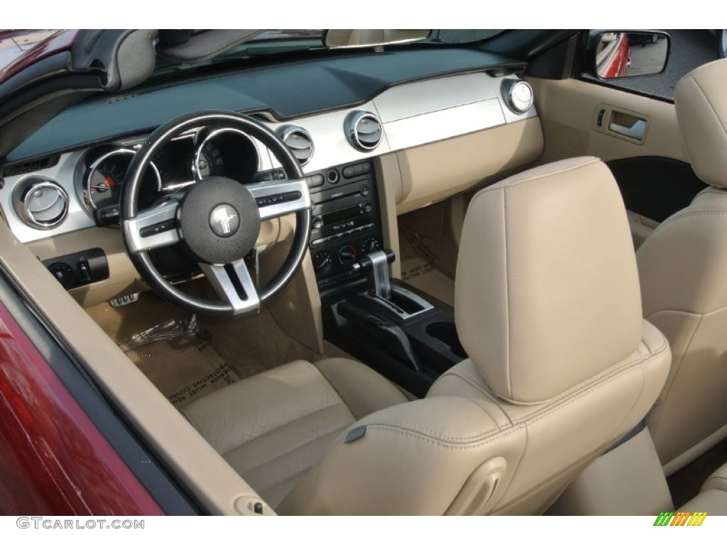 2006 Mustang GT Premium Convertible - Redfire Metallic / Light Parchment photo #27