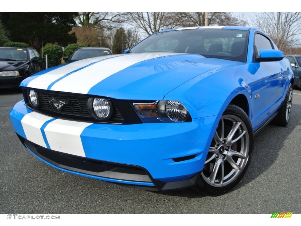 2012 Mustang GT Coupe - Grabber Blue / Charcoal Black photo #1