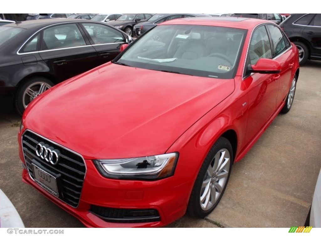 2014 A4 2.0T Sedan - Brilliant Red / Titanium Grey photo #2