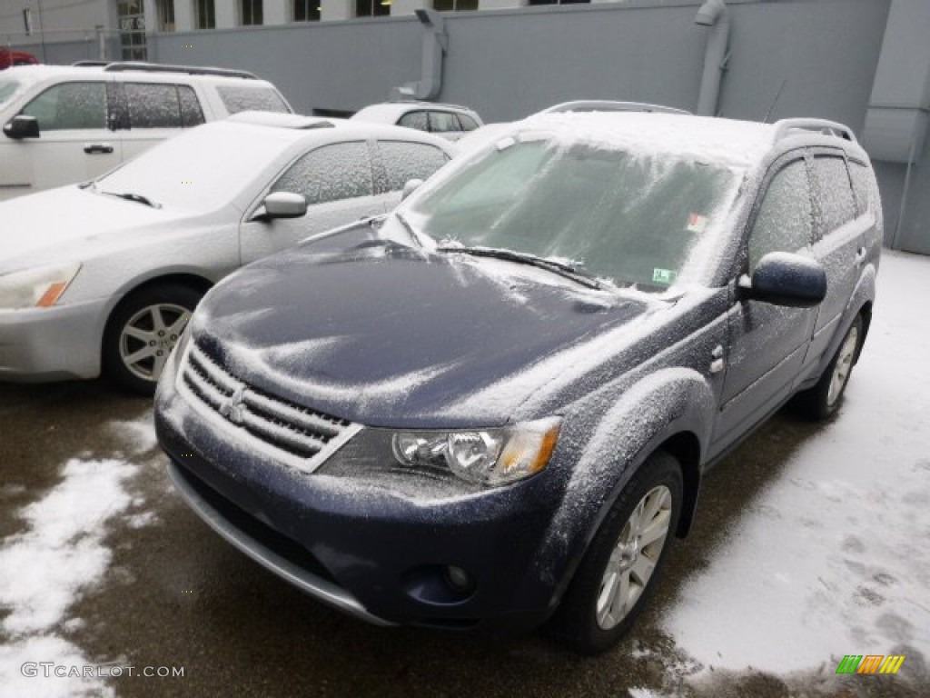 2008 Outlander XLS 4WD - Deep Blue Metallic / Black photo #3