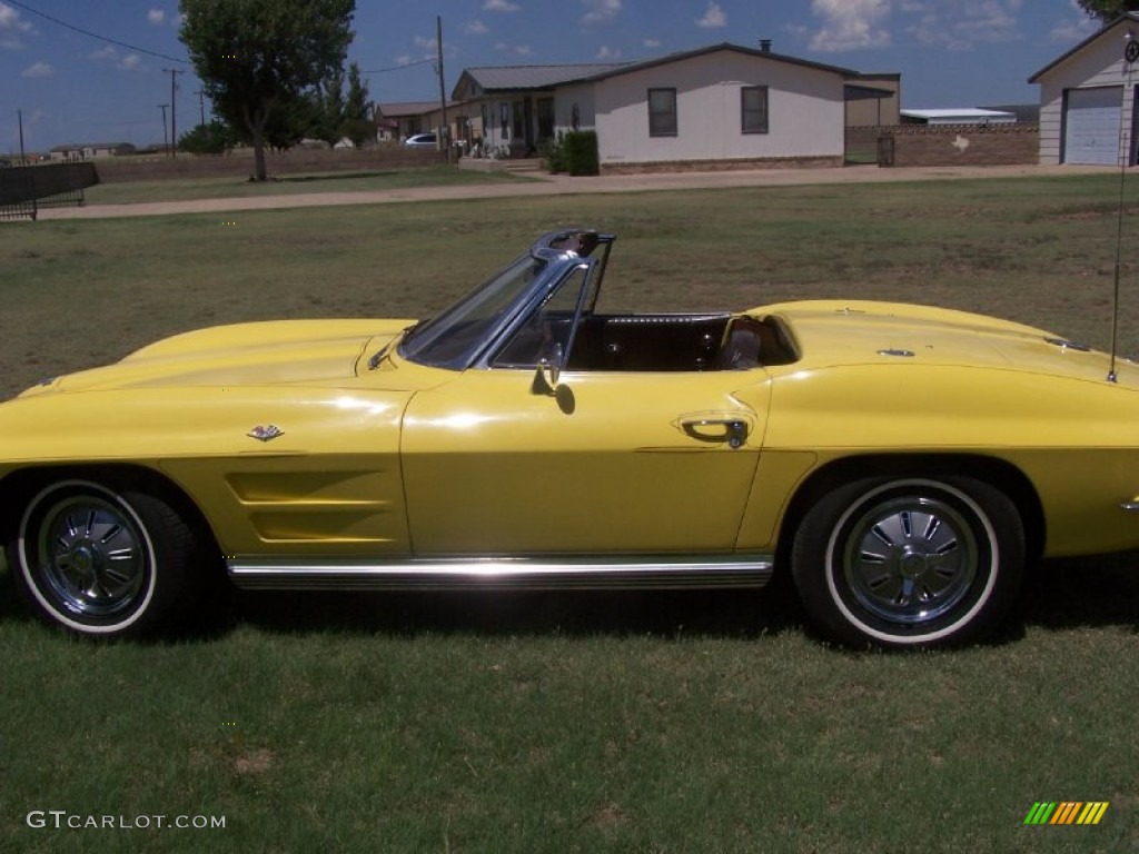 1964 Corvette Sting Ray Convertible - Yellow / Saddle photo #1