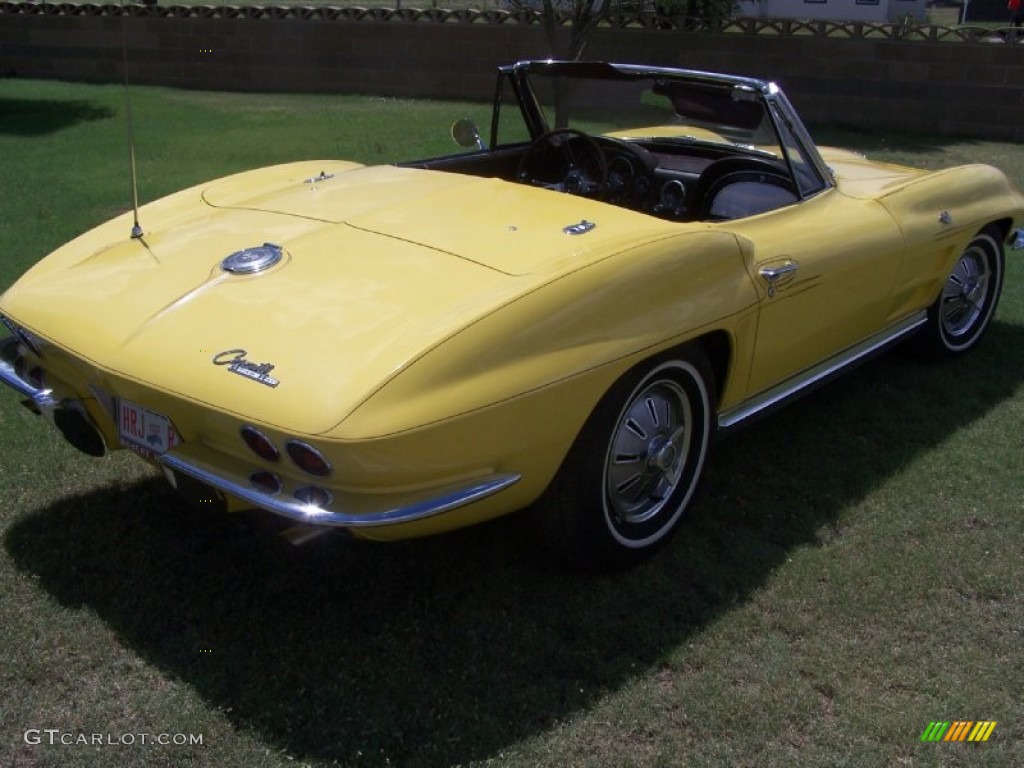 1964 Corvette Sting Ray Convertible - Yellow / Saddle photo #6