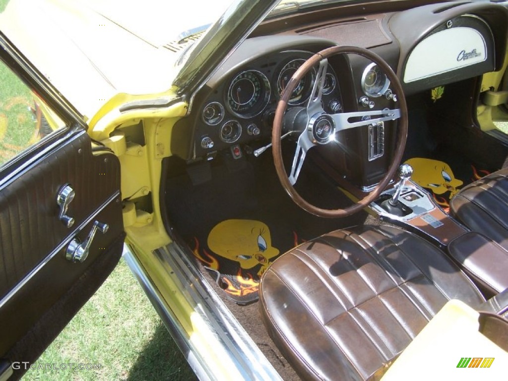 1964 Corvette Sting Ray Convertible - Yellow / Saddle photo #9